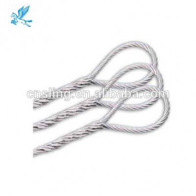 pressd wire rope sling, wire rope sling soft eyes, galvanized steel wire rope 76mm