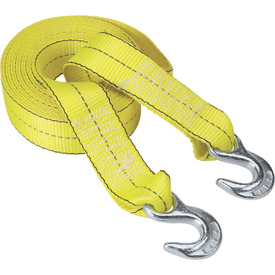 10T 6M Double ply Nylon towing strap with eye hooks